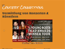 Tablet Screenshot of concert-connections.com